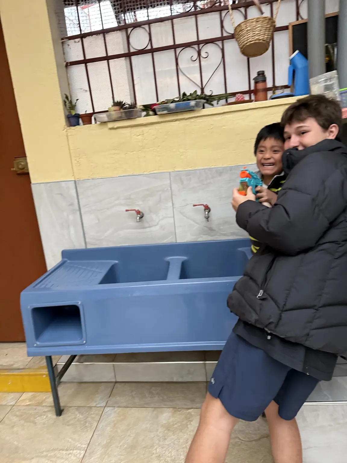 Spending time with children at the home